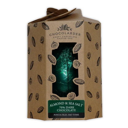 Chocolarder Easter Egg Dark Almond & Sea Salt 70% (Seasonal)