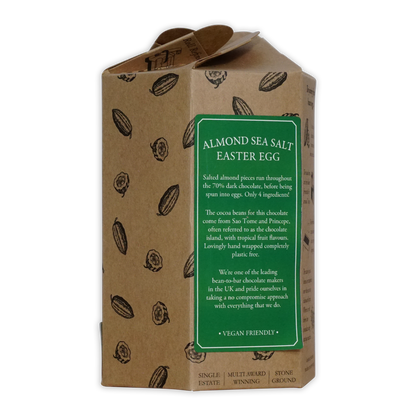Chocolarder Easter Egg Dark Almond & Sea Salt 70% (Seasonal)