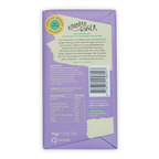 Chocolarder Rhubarb & Ginger Milk Chocolate 50% purple torn wrapper