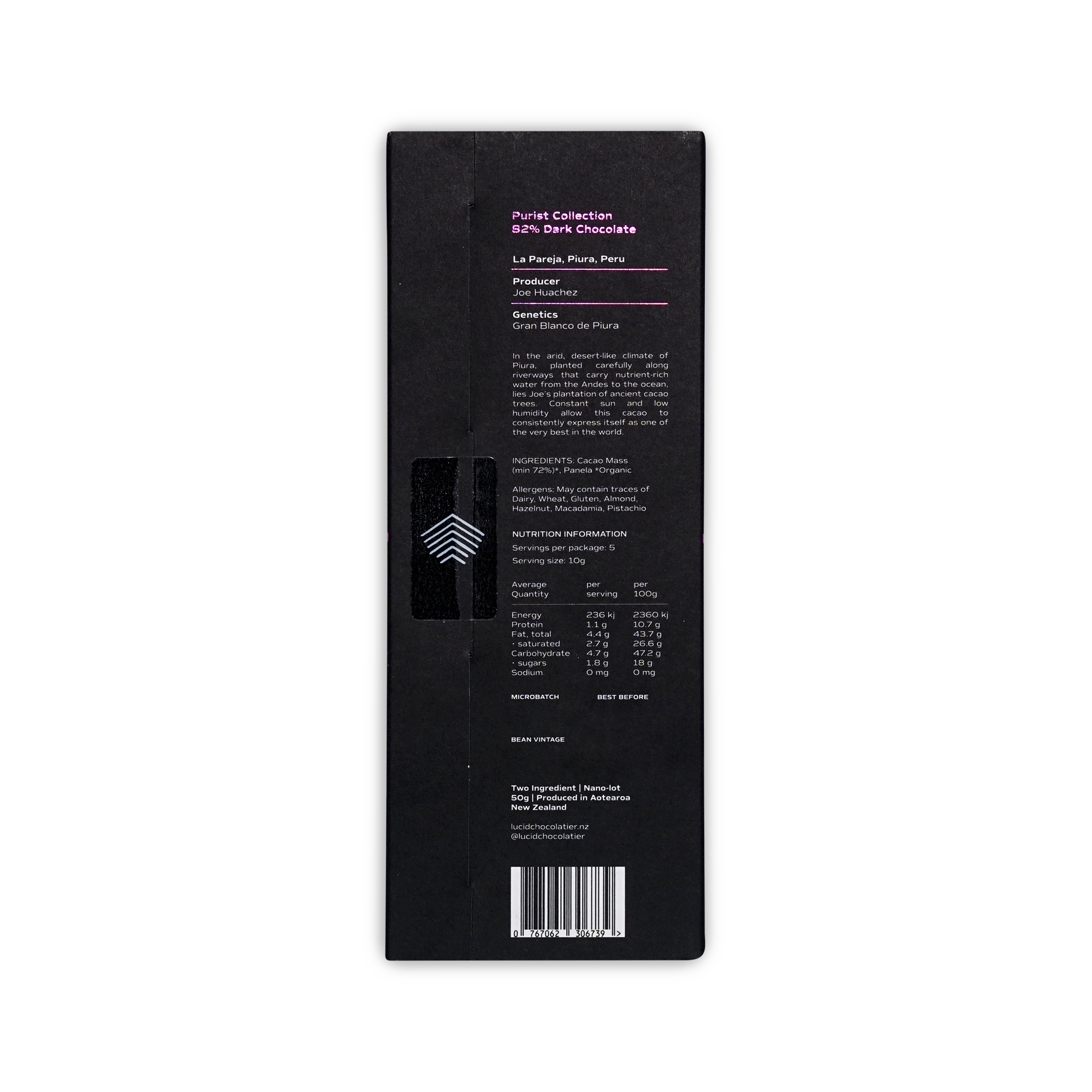 Lucid Chocolatier Piura Blanco 82%
