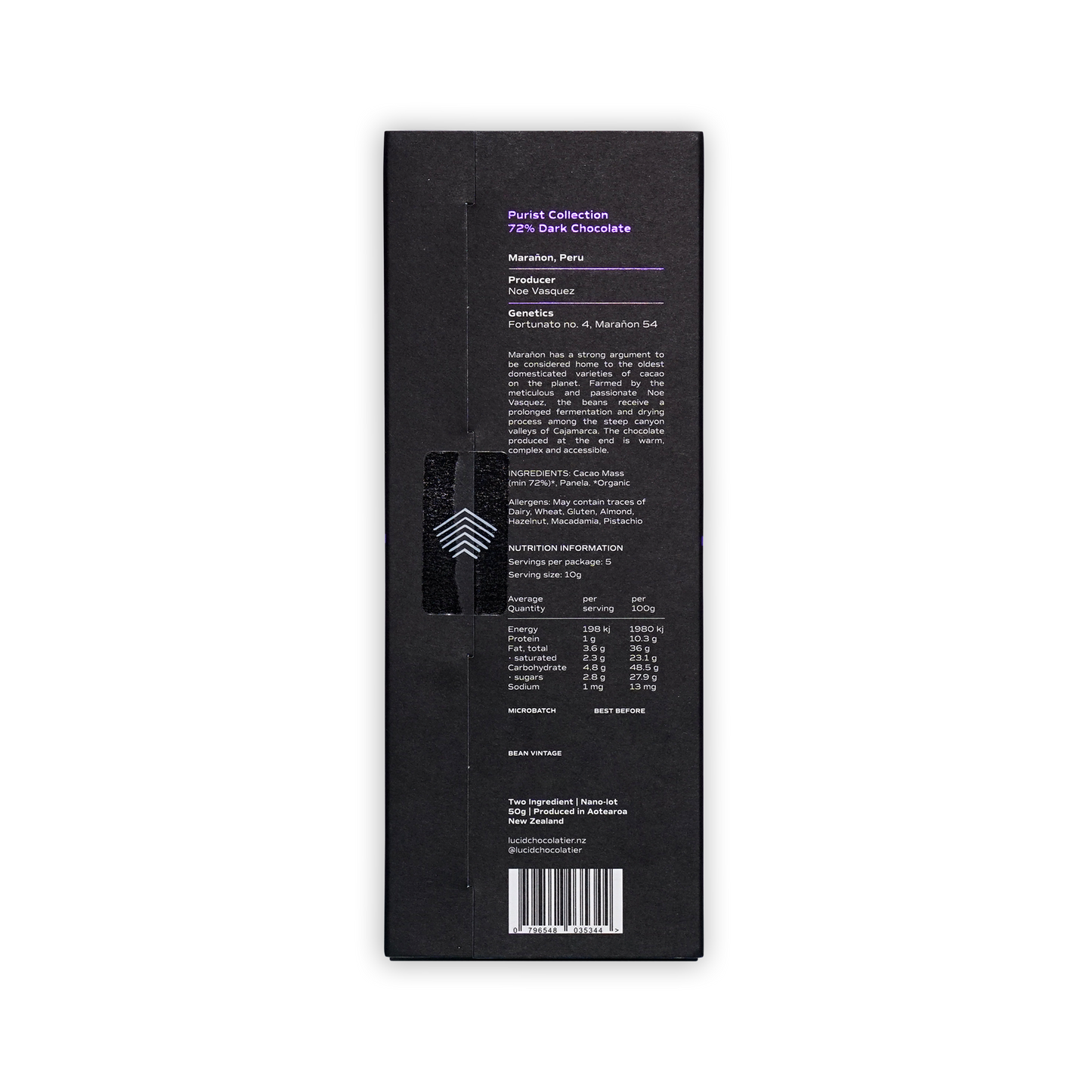 Lucid Chocolatier Marañon 72%