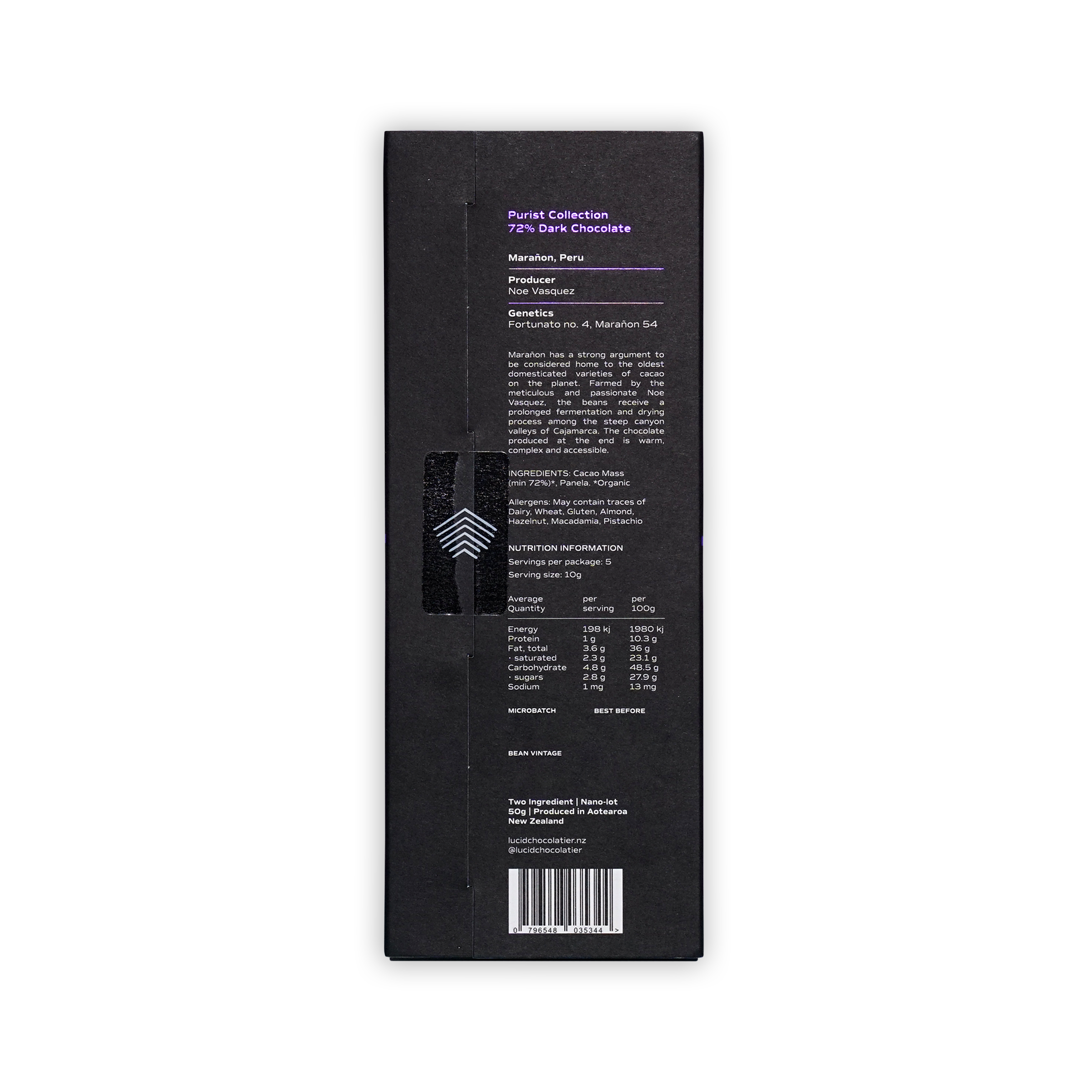 Lucid Chocolatier Marañon 72%