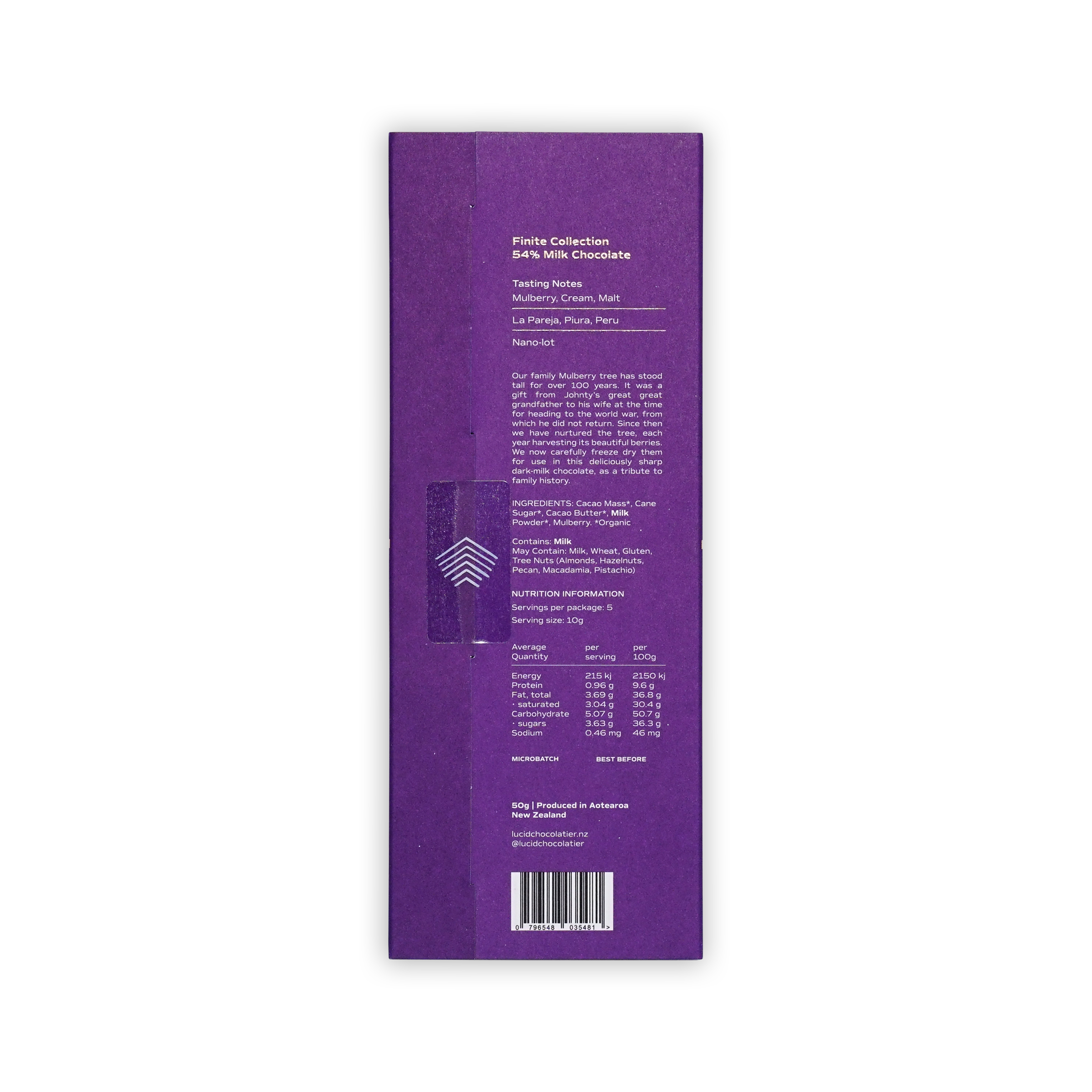 Lucid Chocolatier Mulberry 54%