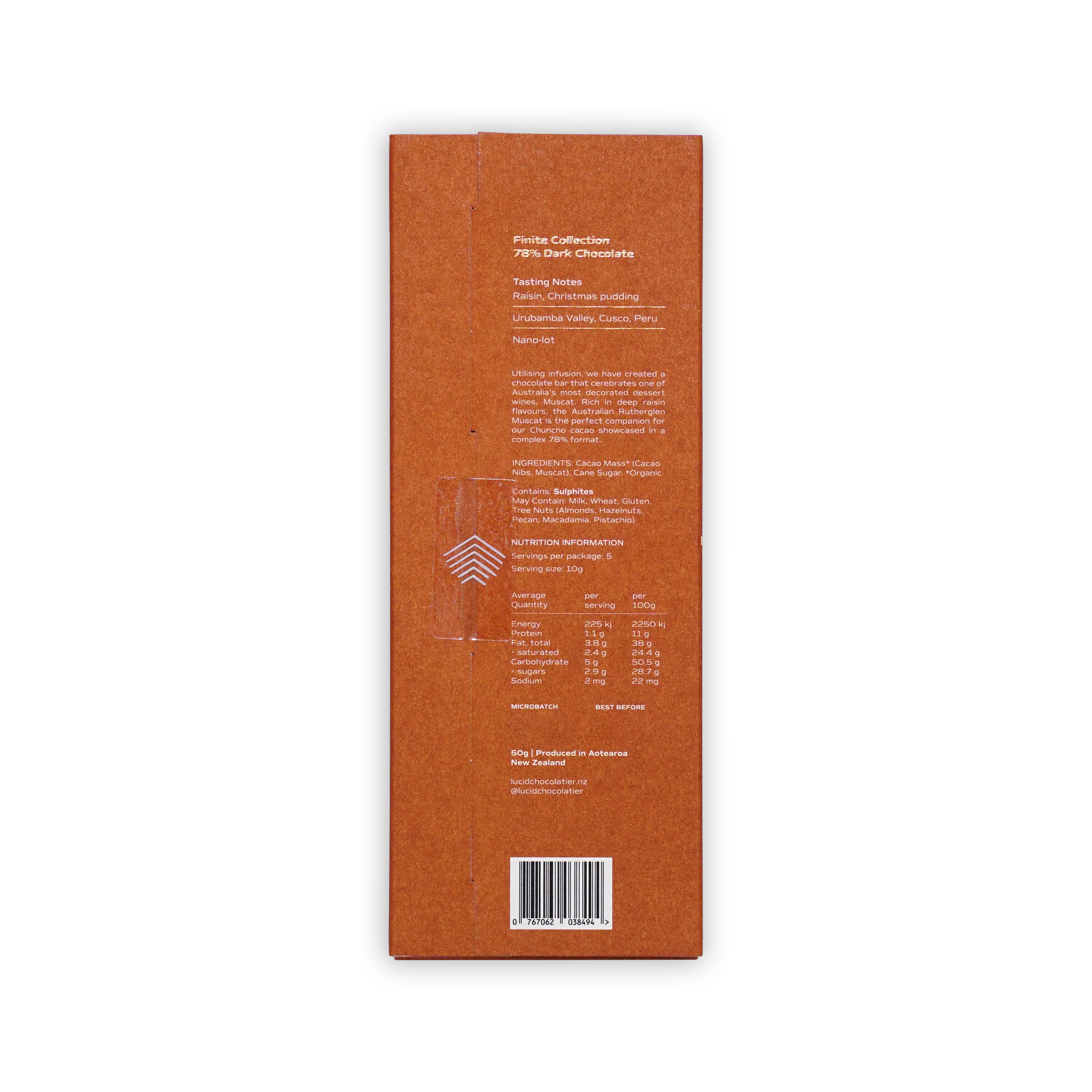 Lucid Chocolatier Muscat 78%