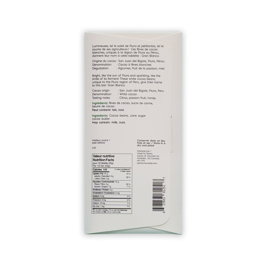 Qantu Chocolate Gran Blanco 70%