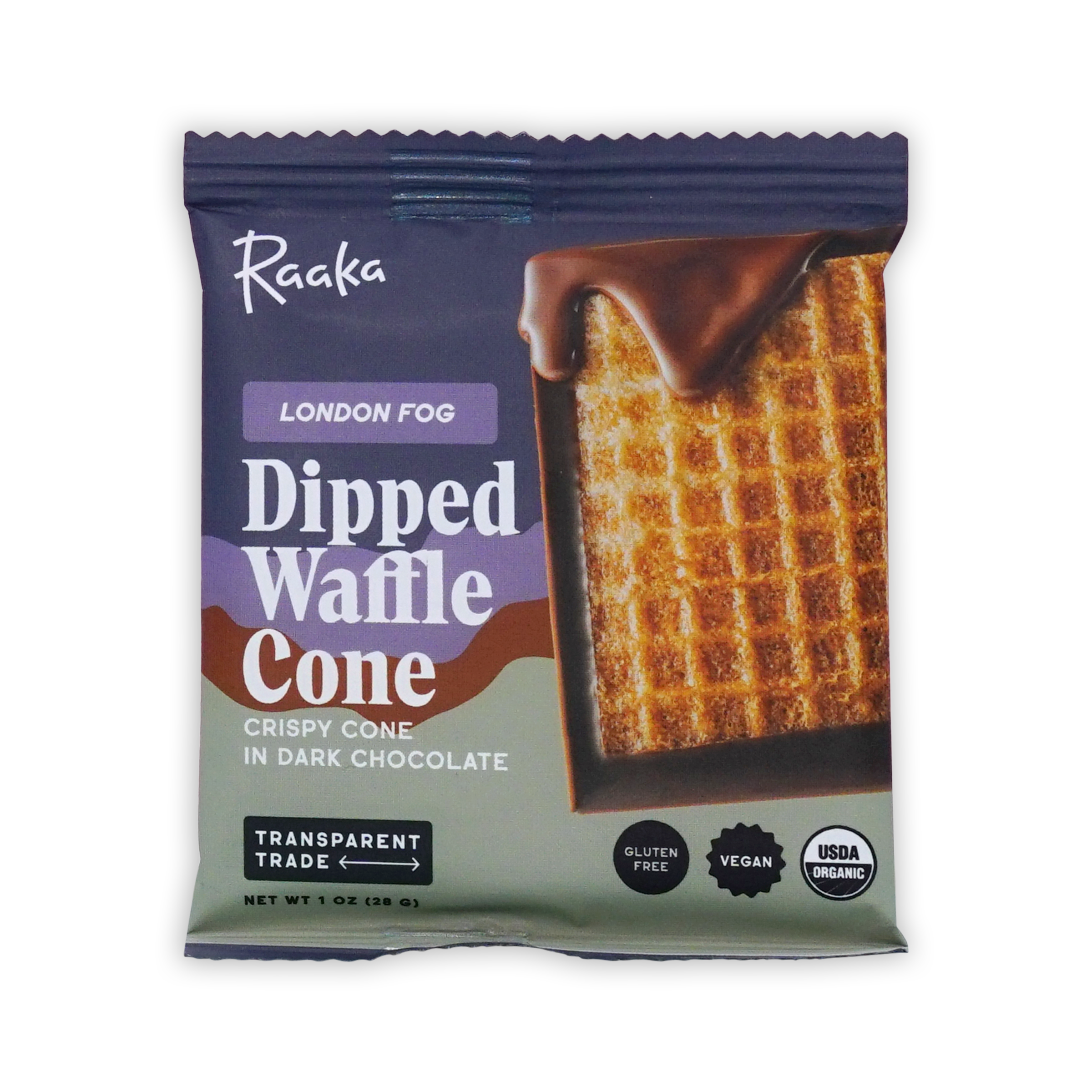 Raaka London Fog Dipped Waffle Cone