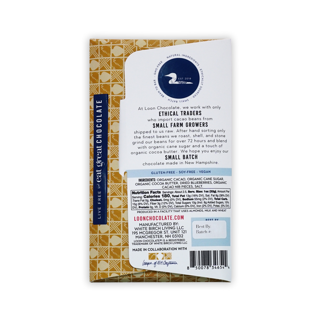 Loon  Chocolate Dark w/ Blueberry & Cacao Nibs
