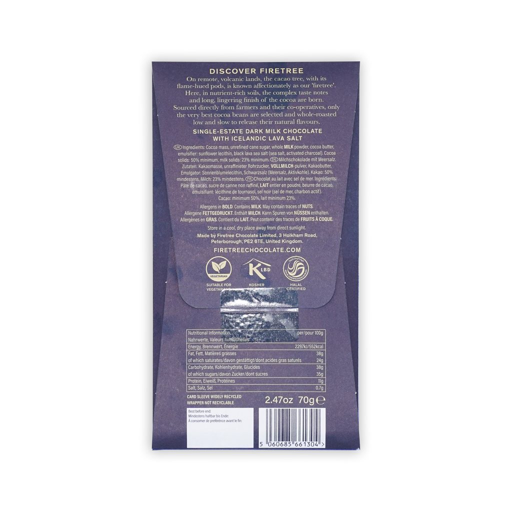 Firetree Dark Milk Lava Salt 50%