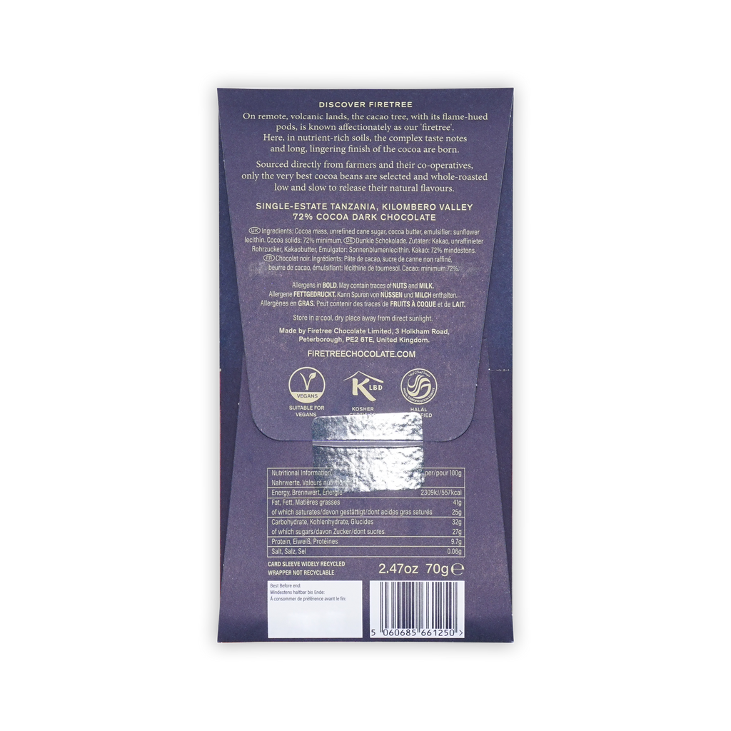 Firetree Dark Tanzania Kilombero Valley 72%