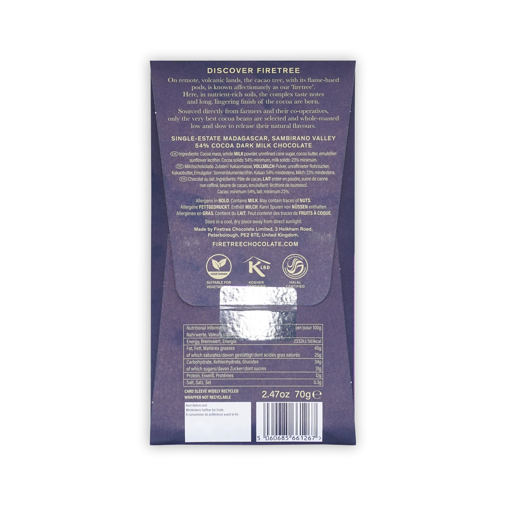 Firetree Dark Milk Madagascar 54%