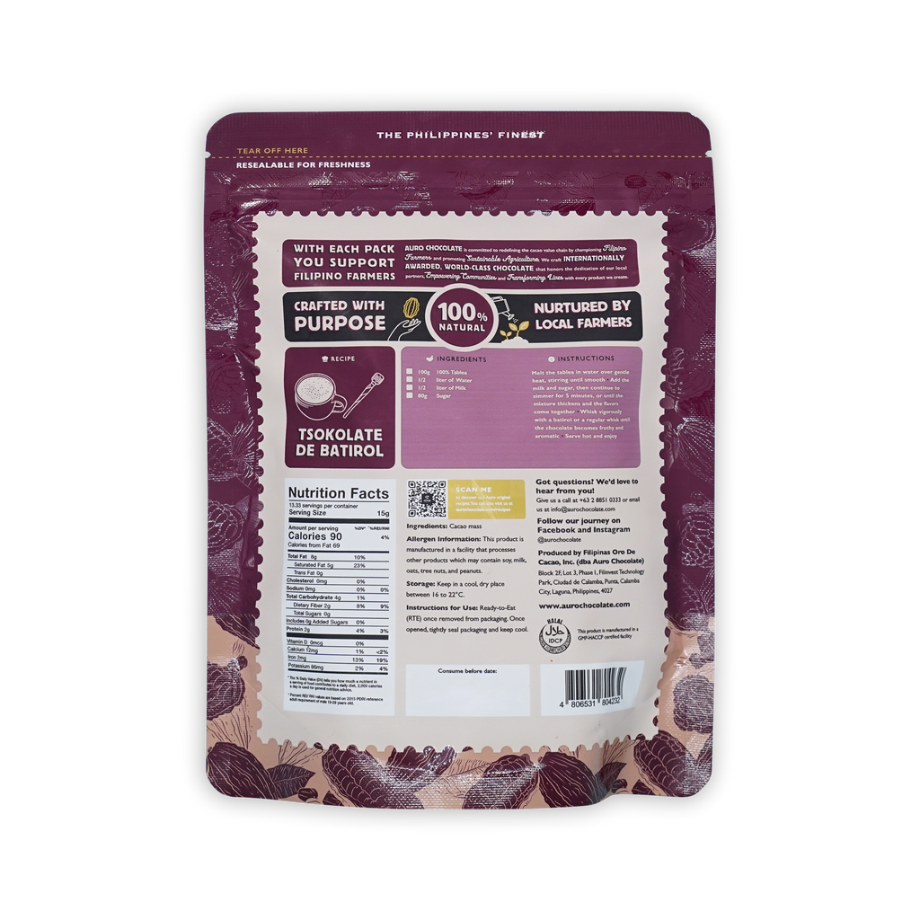 Auro Unsweetened Dark Chocolate Coins 100%
