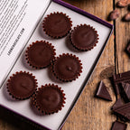 Loon Chocolate Dark Peanut Butter Cups 70% in white purple box
