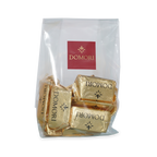 Domori Classic Giandujotti Bag with gold-wrapped chocolates