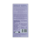 Domori Milk Chocolate 50% light gray wrapper back with multilingual text