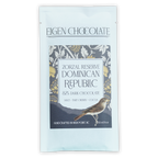 Eigen Dark Chocolate Dominican Republic 82% bar in white foil wrapper