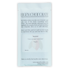 Eigen Dark Chocolate Tanzania 70% minimalist white foil bar with black typography