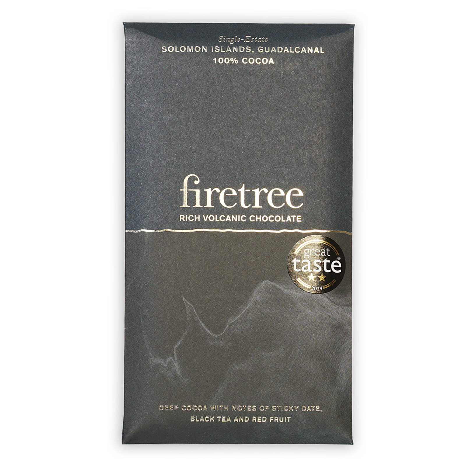 Firetree Solomon Island Guadalcanal 100% volcanic chocolate bar wrapper