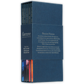 Firetree milk & dark chocolate gift collection box with deep blue firetree design and colorful striped labels
