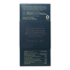 Firetree Mik & Dark Chocolate back wrapper, dark blue matte with embossed text
