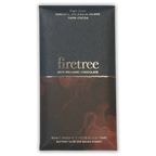Sleek black and red marbled wrapper for Firetree Vanuatu Malekula Island 100% cocoa bar
