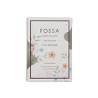 Fossa Full Bloom 54% dark milk chocolate bar in white floral box