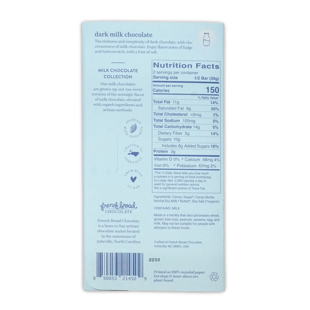 French Broad Milk Chocolate w/ Sea Salt 53%