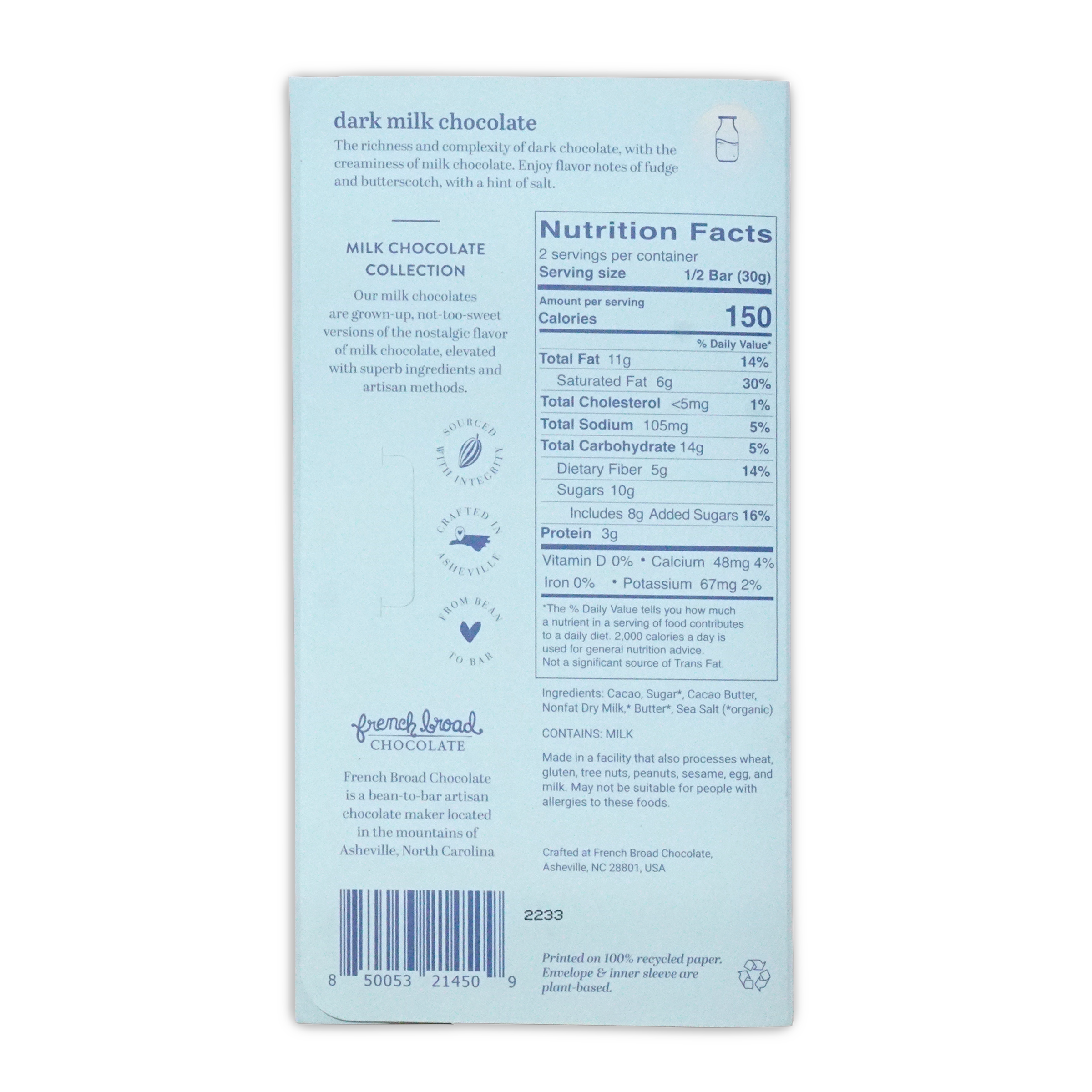 French Broad Milk Chocolate w/ Sea Salt 53%
