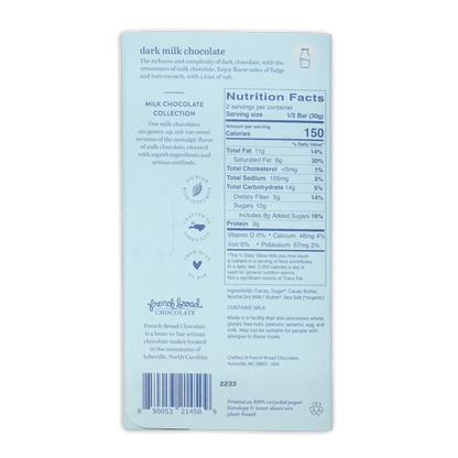 French Broad Milk Chocolate w/ Sea Salt 53%