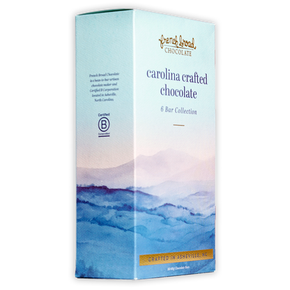 French Broad Chocolate Carolina Crafted 6 Bar Gift Set