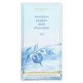 French Broad Dark Chocolate w/ Scorpion Pepper 72% bar in blue wrapper
