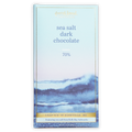 French Broad 70% dark chocolate bar with sea salt, french vanilla watercolor waves