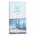 French Broad 69% Dark Chocolate Whiskey Barrel bar with blue gold wrapper