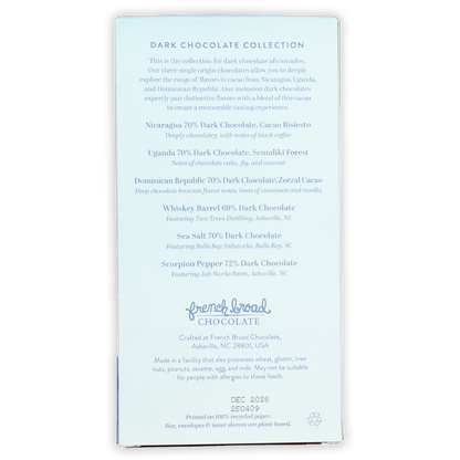 French Broad Chocolate Dark 6 Bar Gift Set
