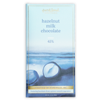 French Broad hazelnut milk chocolate bar 45% cocoa light blue gold trim