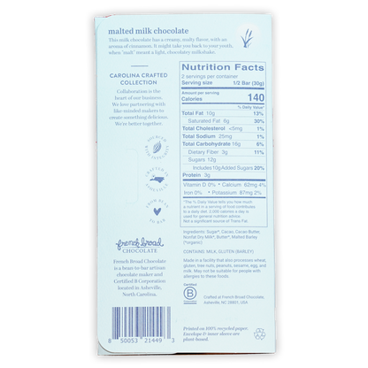 French Broad Malted Milk Chocolate 45%