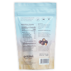 French Broad light blue beige resealable pouch of milk chocolate hazelnut candies