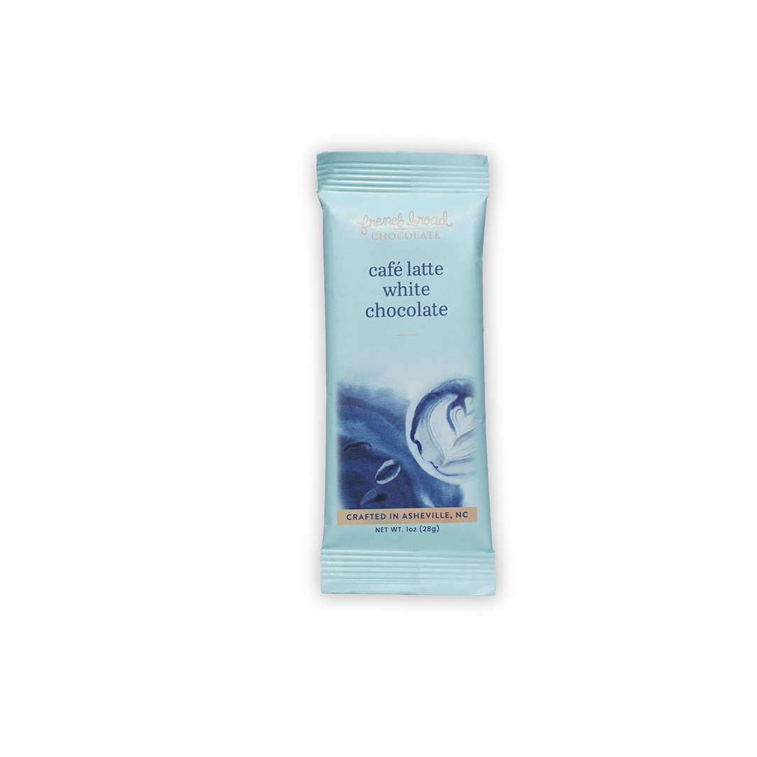 French Broad Mini Bars Cafe Latte White glossy foil bar