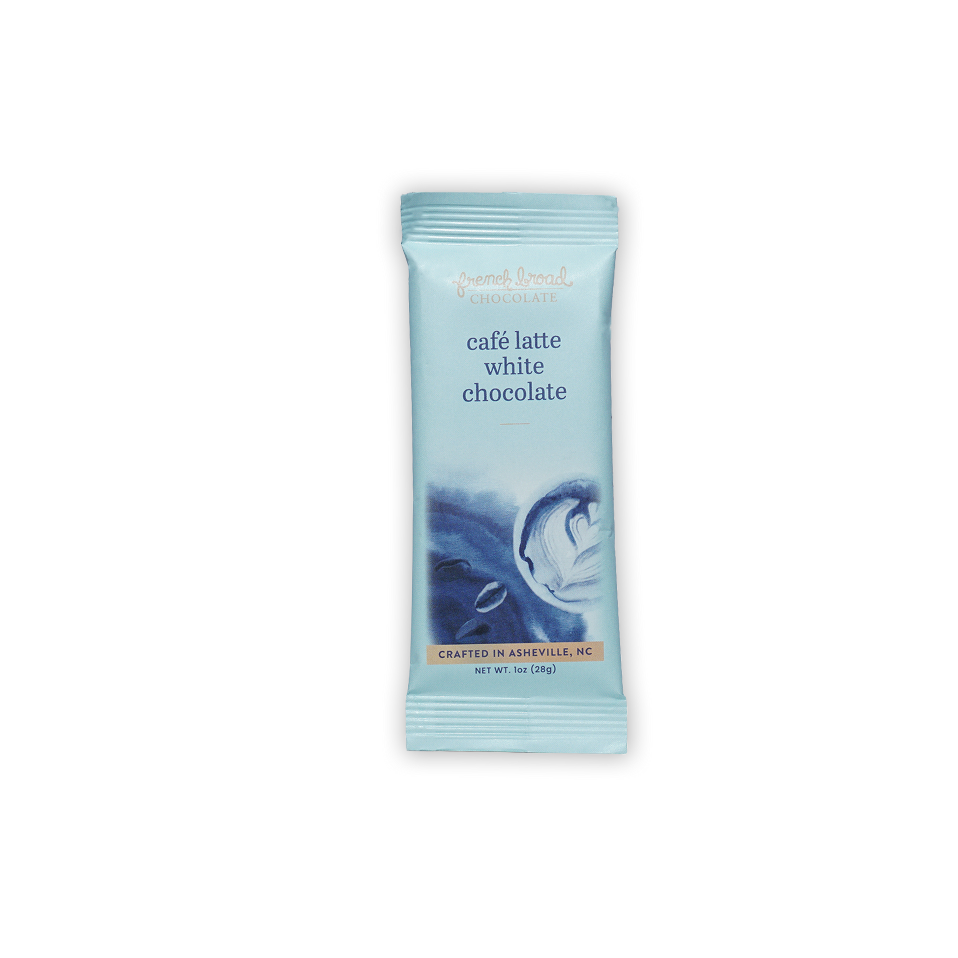 French Broad Mini Bars Cafe Latte White glossy foil bar