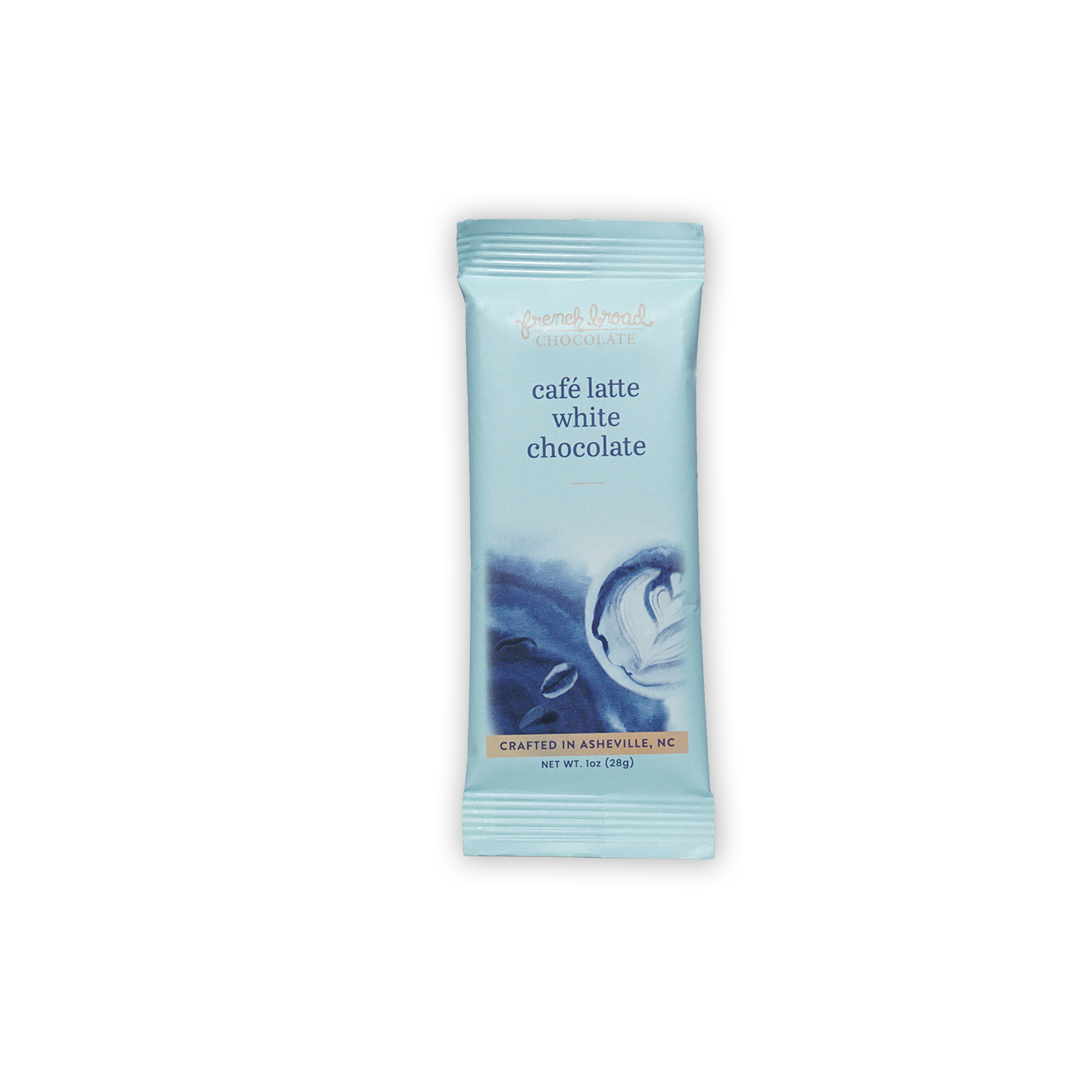 French Broad Mini Bars Cafe Latte White glossy foil bar
