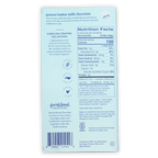 Back of French Broad Milk Chocolate w/ Peanut Butter 45% bar with nutrition facts