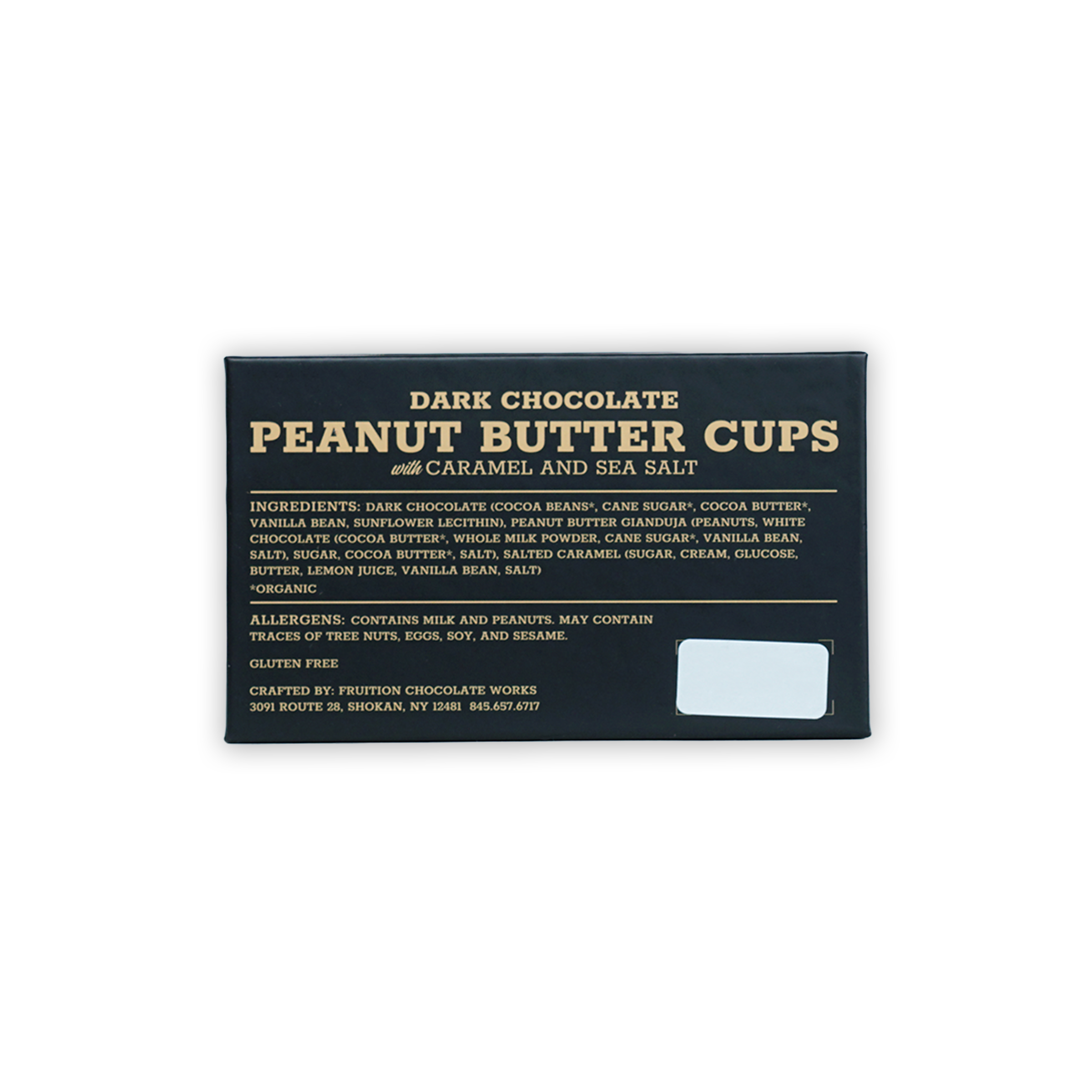 Fruition dark chocolate peanut butter cups with caramel and sea salt