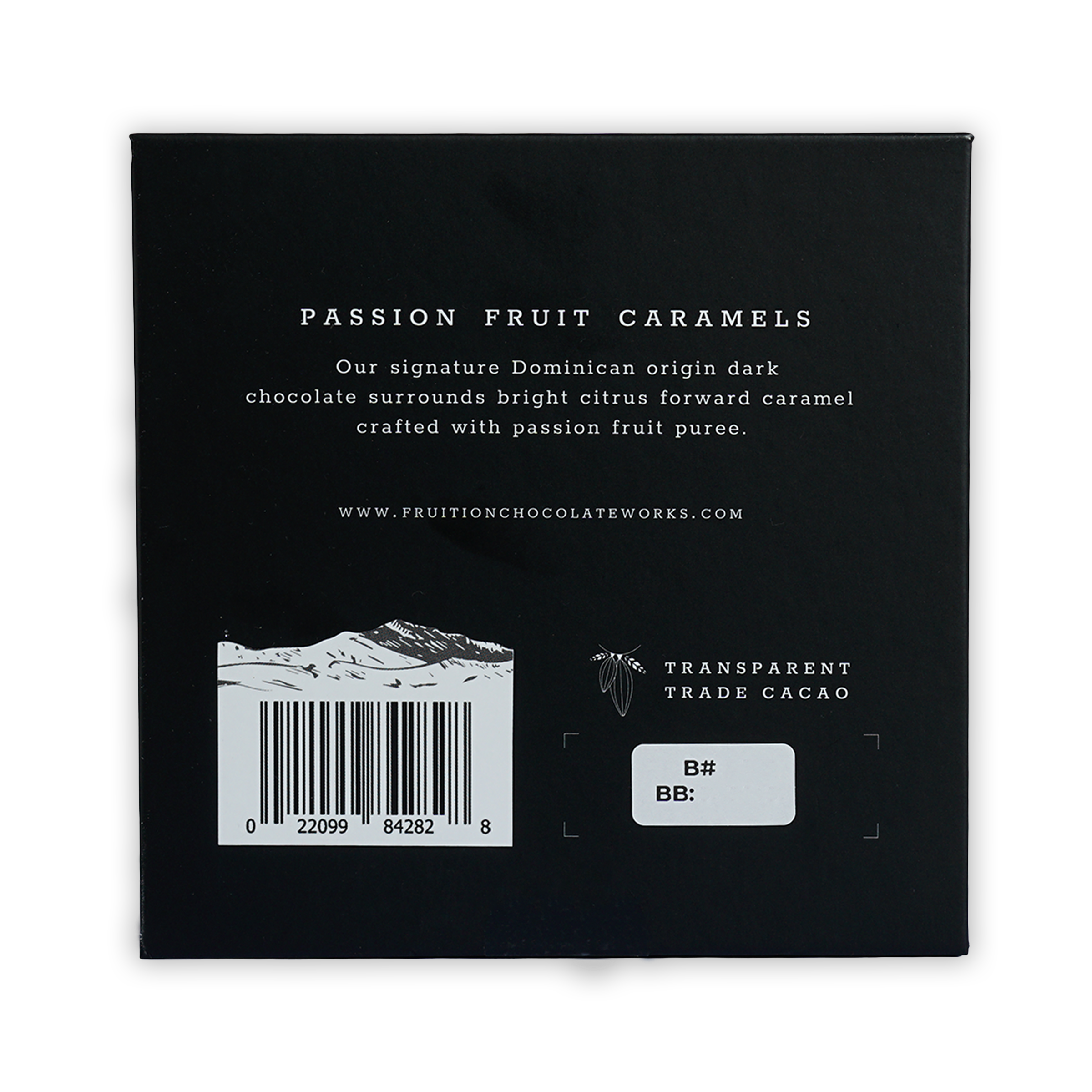 Fruition Passion Fruit Caramels 9 pcs black box