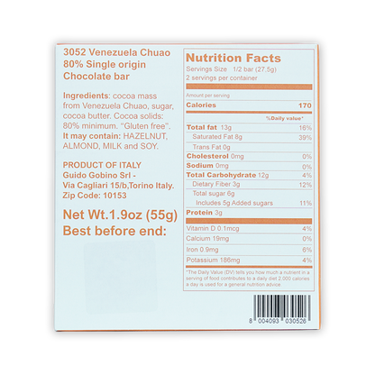 Guido Gobino Dark Chocolate Venezuela Chuao 80%