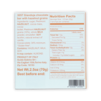 Guido Gobino gianduja chocolate bar 34% with hazelnuts, white box back with nutrition facts