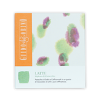 Guido Gobino milk chocolate bar with pistachio praline, white pack orange stripe splotches