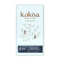 Kakoa 62% dark chocolate bar wrapper with coffee oat milk cacao pod design