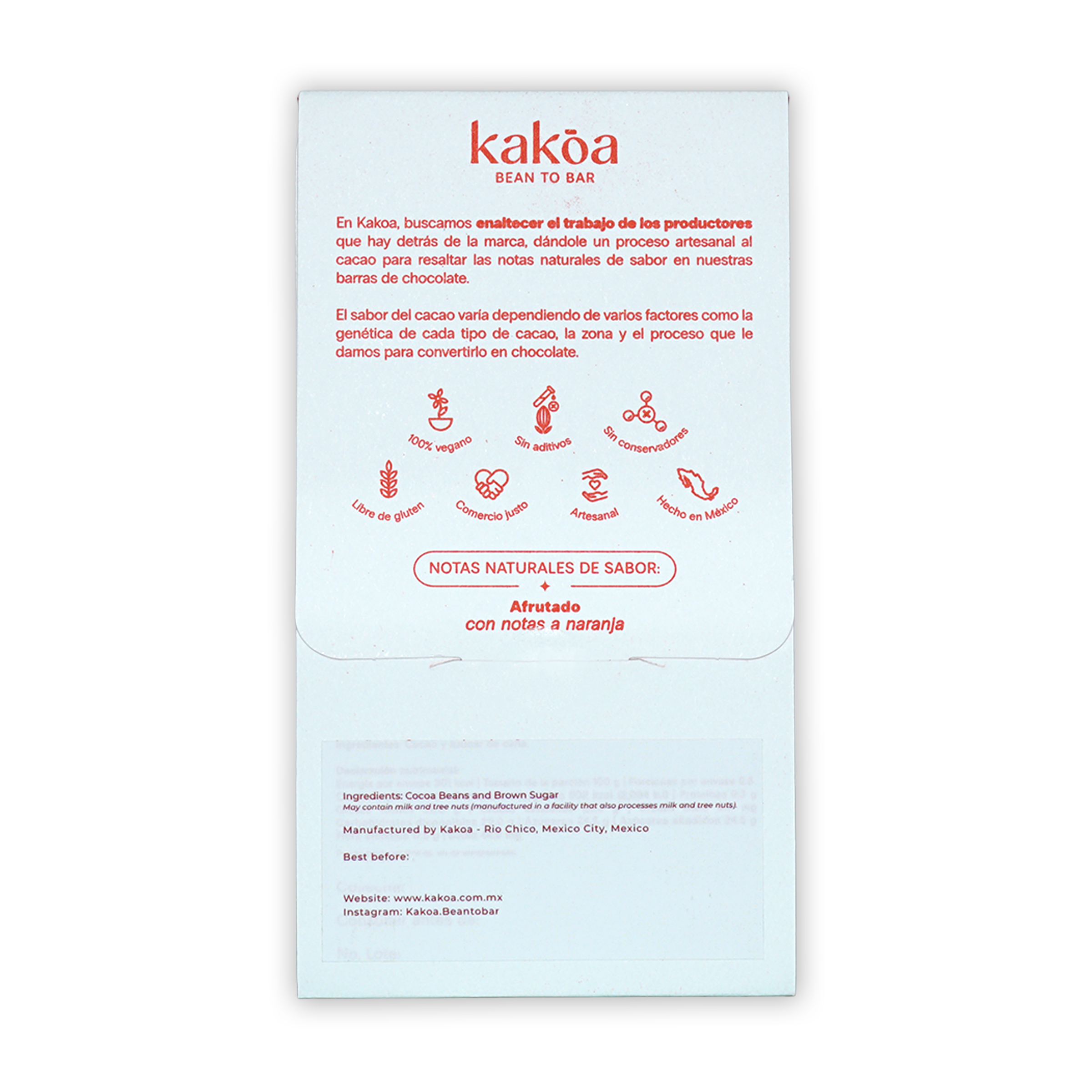 Kakoa Dark Chocolate Criollo Cacahoatan 75% white box with red logo
