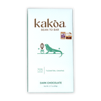 Kakoa Dark Chocolate Tuzantan Chiapas 70% with green iguana