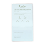 Kakoa 68% dark chocolate with coconut sugar white minimalist packaging