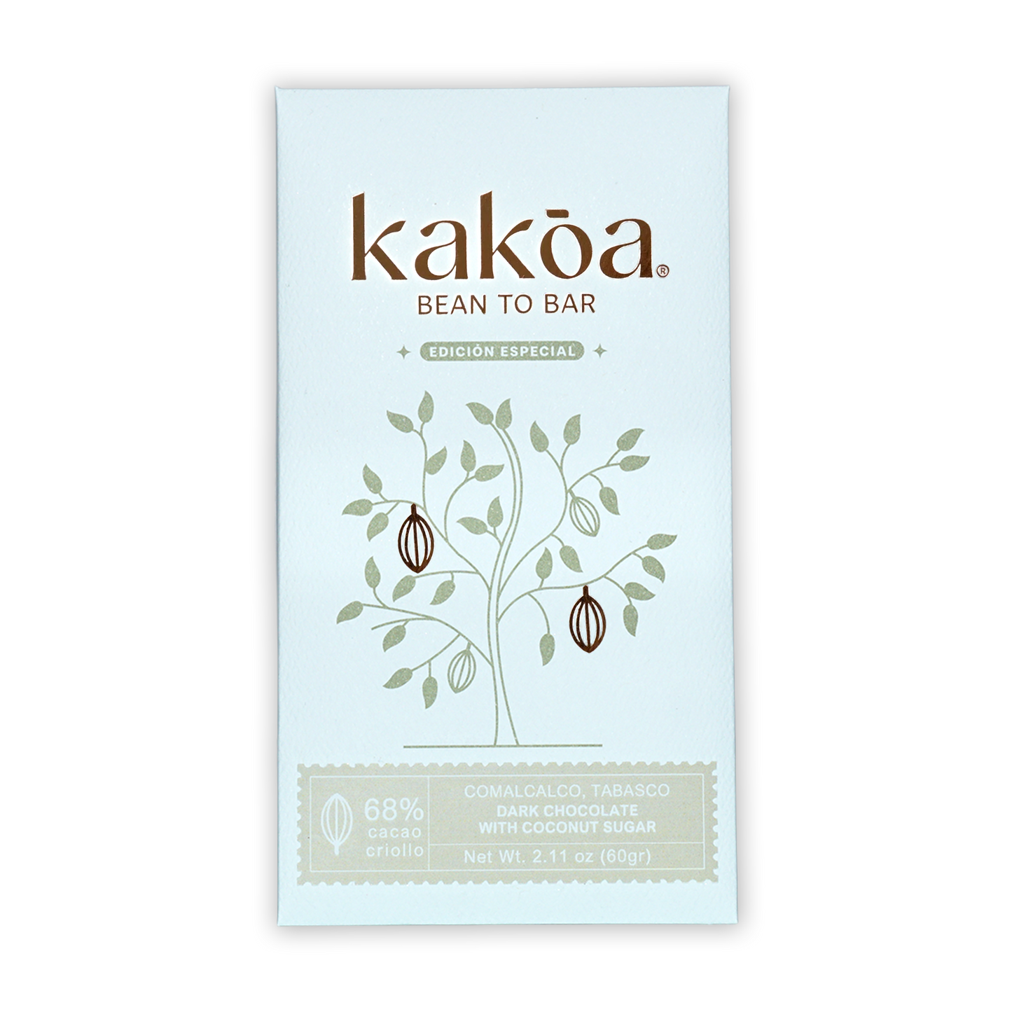 Kakoa Dark Chocolate w/ Coconut Sugar 68%